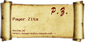 Payer Zita névjegykártya