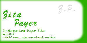 zita payer business card